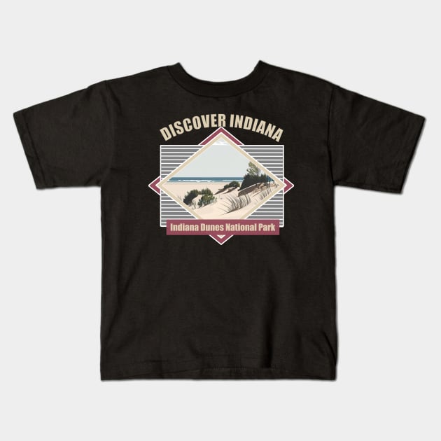 Indiana Dunes National Park Kids T-Shirt by AtkissonDesign
